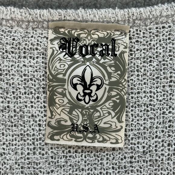 Vocal USA Tank Top Womens Large Red Blue USA American Flag Stars & Stripes Knit - Picture 3 of 8